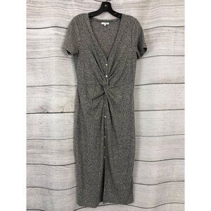Z Supply Waffle Knit Thermal Twist Midi Dress Size L